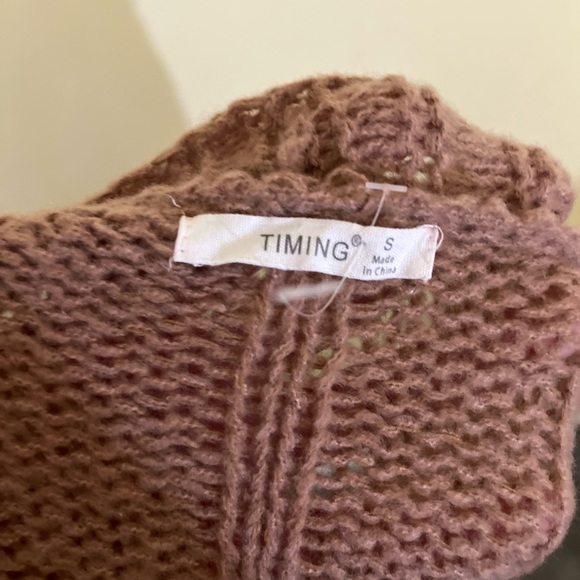 Daily look Cozy Brown Knit Cardigan Sweater Size Small NWT - Picture 6 of 6